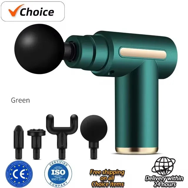 USB Mini Massage Gun Fascia Machine Muscle Relaxation Vibrating Gun Rod