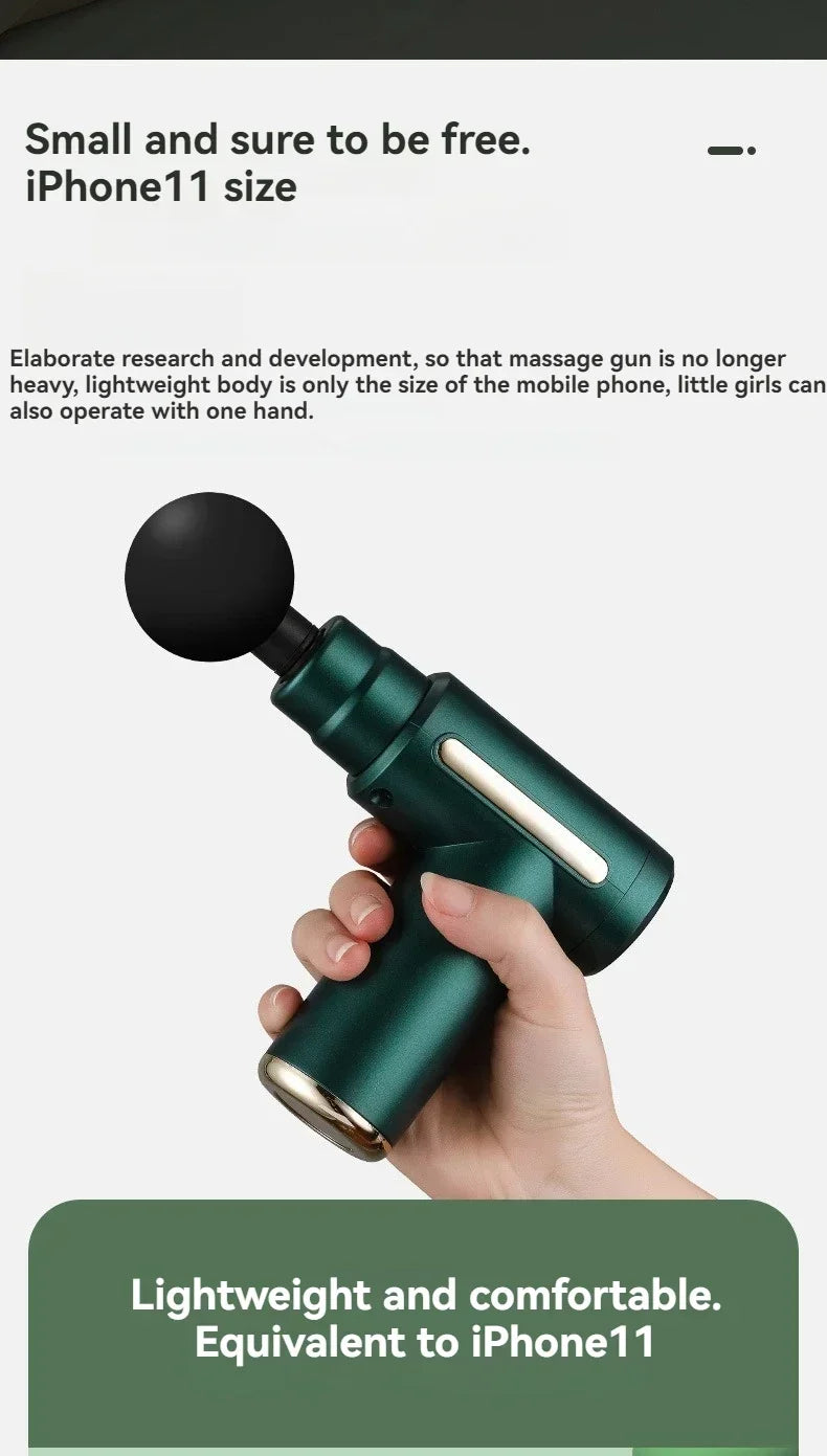 USB Mini Massage Gun Fascia Machine Muscle Relaxation Vibrating Gun Rod