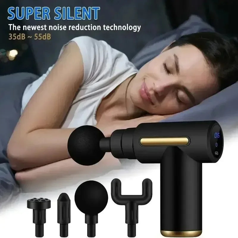 USB Mini Massage Gun Fascia Machine Muscle Relaxation Vibrating Gun Rod