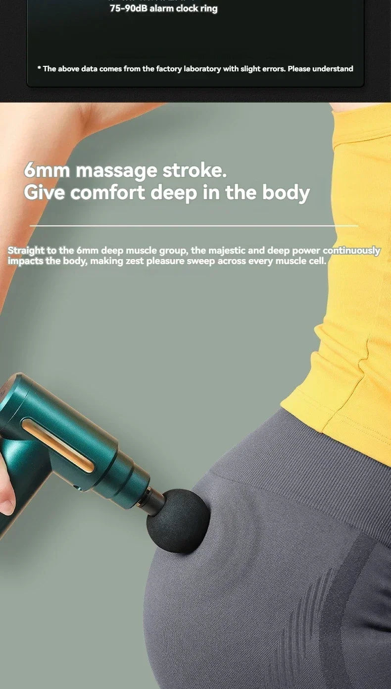 USB Mini Massage Gun Fascia Machine Muscle Relaxation Vibrating Gun Rod