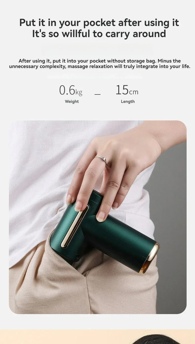 USB Mini Massage Gun Fascia Machine Muscle Relaxation Vibrating Gun Rod