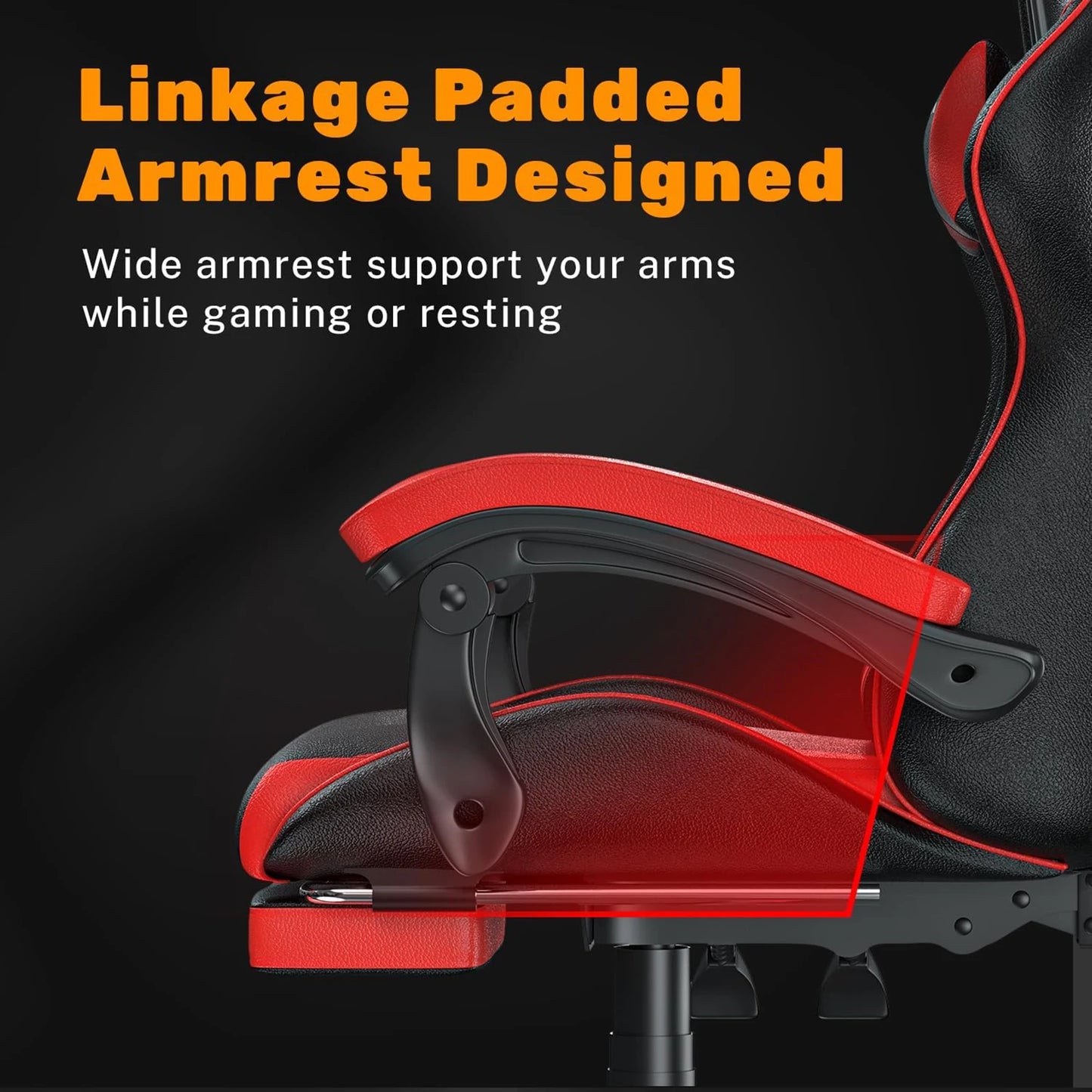 Gaming Chair with Footrest Gamer Chairs Ergonomic with Lumbar Cushion