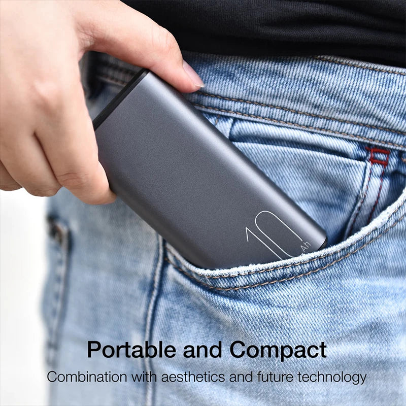 TOZO Power Bank 10000mAh 18W PD Portable Charger Fast Charging for iPhone, Samsung, and Android