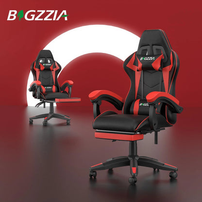 Gaming Chair with Footrest Gamer Chairs Ergonomic with Lumbar Cushion