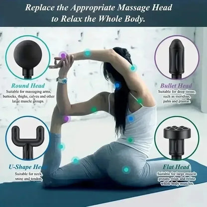 USB Mini Massage Gun Fascia Machine Muscle Relaxation Vibrating Gun Rod