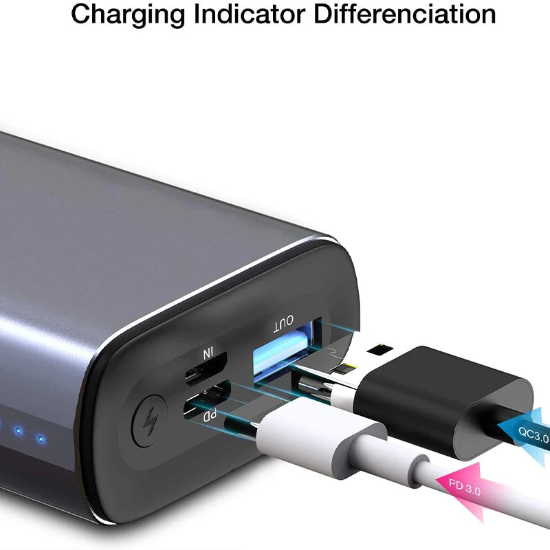 TOZO Power Bank 10000mAh 18W PD Portable Charger Fast Charging for iPhone, Samsung, and Android