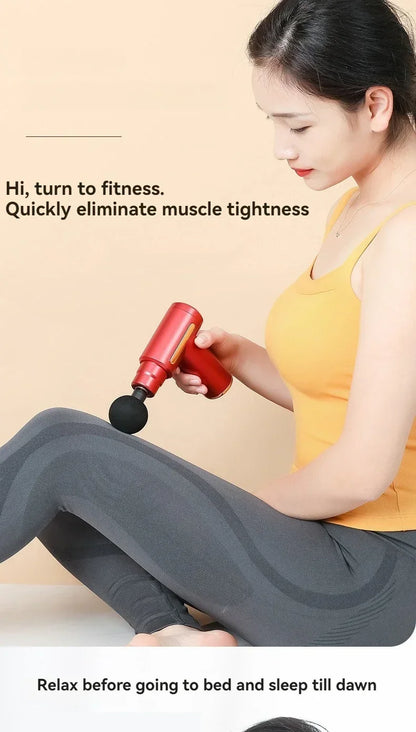 USB Mini Massage Gun Fascia Machine Muscle Relaxation Vibrating Gun Rod