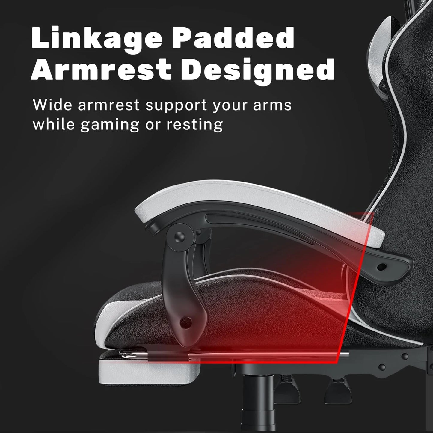 Gaming Chair with Footrest Gamer Chairs Ergonomic with Lumbar Cushion