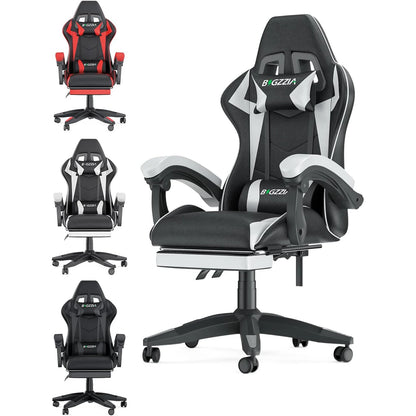 Gaming Chair with Footrest Gamer Chairs Ergonomic with Lumbar Cushion