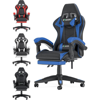 Gaming Chair with Footrest Gamer Chairs Ergonomic with Lumbar Cushion