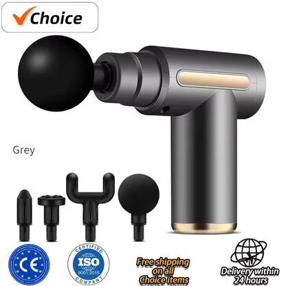 USB Mini Massage Gun Fascia Machine Muscle Relaxation Vibrating Gun Rod